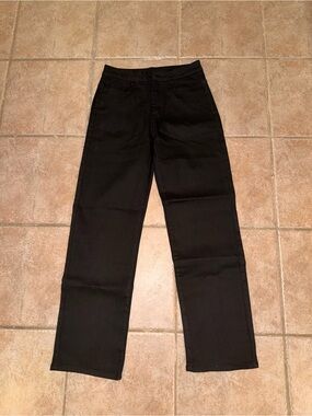 Black Straight-Leg Jeans